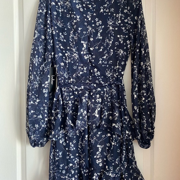 Lulus Navy floral dress XS - Picture 3 of 5